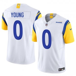 Byron Young Rams #0 Men Gameday Football Stitched Jersey - White Edition 86196567