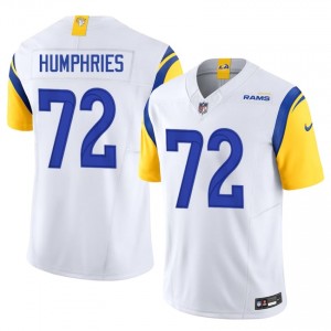 D.J. Humphries Los Angeles Rams #72 Men Player Football Embroidery Jersey - White Edition 69286078