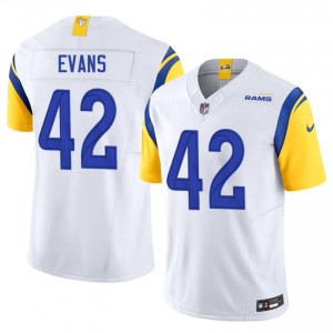 Ethan Evans Los Angeles Rams #42 Men Classic Football Embroidery Jersey - White Edition 81099460