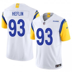Jack Heflin Los Angeles Rams #93 Men Limited Football Embroidery Jersey - White Edition 66653190
