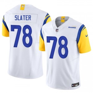 Jackie Slater LA Rams #78 Men Moisture Wicking Football Stitch Jersey - White Edition 59215322