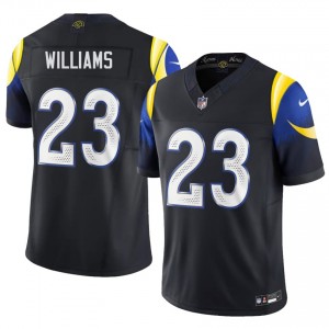 LA Rams Kyren Williams #23 Men Pro Cut Football Stitch Jersey - Midnight Blue Edition 93010524