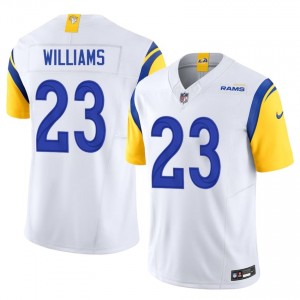 Kyren Williams Los Angeles Rams #23 Men Classic Football Embroidery Jersey - White Edition 83681692