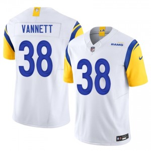 Nick Vannett Rams #38 Men Genuine Football Stitched Jersey - White Edition 90017664