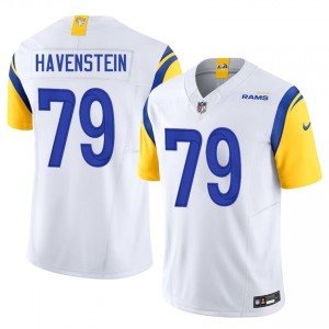 Rob Havenstein Los Angeles Rams #79 Men Premium Football Embroidery Jersey - White Edition 37047821