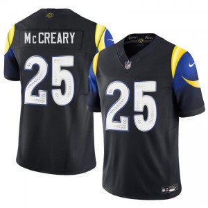 LA Rams Roger McCreary #25 Men Essential Football Stitch Jersey - Midnight Blue Edition 20063513