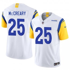 Roger McCreary LAR #25 Men Player Football Sewn Jersey - White Edition 73305519