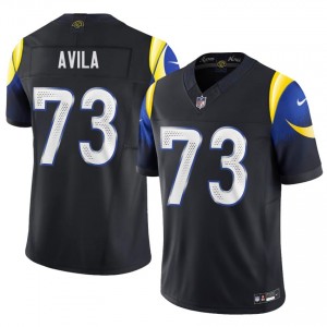 Rams Steve Avila #73 Men Elite Thread Football Stitched Jersey - Midnight Blue Edition 85072975
