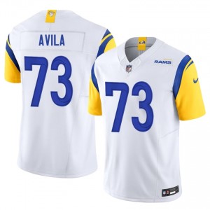 Steve Avila LA Rams #73 Men Exclusive Football Stitch Jersey - White Edition 81230512