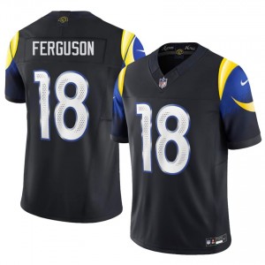 LA Rams Terrance Ferguson #18 Men Limited Football Stitch Jersey - Midnight Blue Edition 19888614