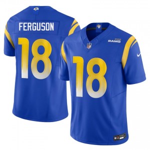 Rams Terrance Ferguson #18 Men Pro Cut Football Stitched Jersey - Royal Edition 66345255