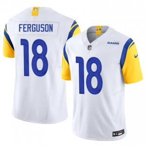 Terrance Ferguson LAR #18 Men Elite Thread Football Sewn Jersey - White Edition 59156017