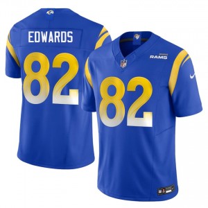 LAR Tru Edwards #82 Men Pro Cut Football Sewn Jersey - Royal Edition 18695629