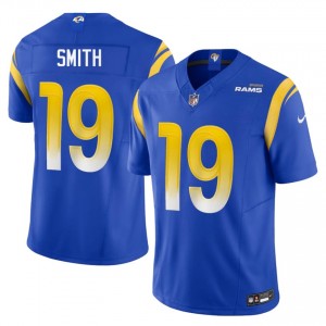 LAR Xavier Smith #19 Men NFL Football Sewn Jersey - Royal Edition 54333634
