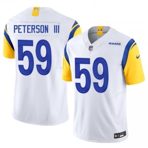 Darryl Peterson III LA Rams #59 Men NFL Football Stitch Jersey - White Edition 63766059