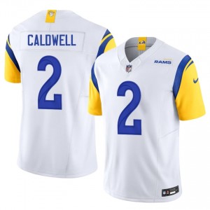 Matthew Caldwell LA Rams #2 Men NFL Football Stitch Jersey - White Edition 45879059