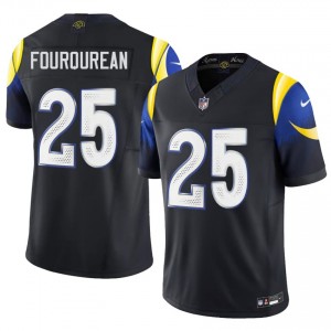 Los Angeles Rams Nyzier Fourqurean #25 Men Moisture Wicking Football Embroidery Jersey - Midnight Blue Edition 93673809