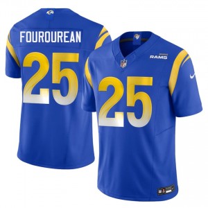 Los Angeles Rams Nyzier Fourqurean #25 Men Essential Football Embroidery Jersey - Royal Edition 15585622