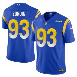 Los Angeles Rams Payton Zdroik #93 Men Limited Football Embroidery Jersey - Royal Edition 95354717