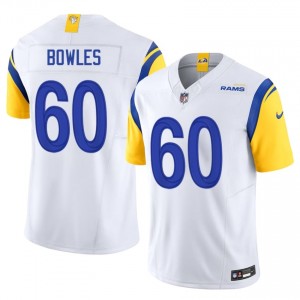 Wyatt Bowles LAR #60 Men Exclusive Football Sewn Jersey - White Edition 14245560