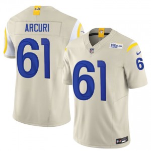 #61 AJ Arcuri Los Angeles Rams Men Player Football Embroidery Jersey - Bone Edition 42417988