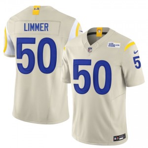 #50 Beaux Limmer LA Rams Men Essential Football Stitch Jersey - Bone Edition 26006053
