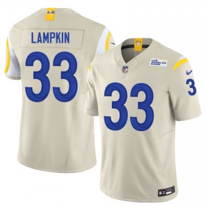 #33 Cam Lampkin Los Angeles Rams Men Classic Football Embroidery Jersey - Bone Edition 48185540