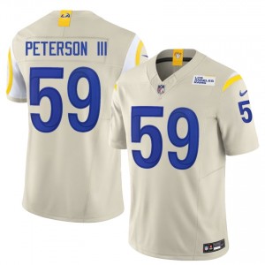#59 Darryl Peterson III Los Angeles Rams Men Gameday Football Embroidery Jersey - Bone Edition 73442003