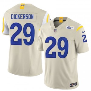 #29 Eric Dickerson LAR Men Elite Thread Football Sewn Jersey - Bone Edition 63444972