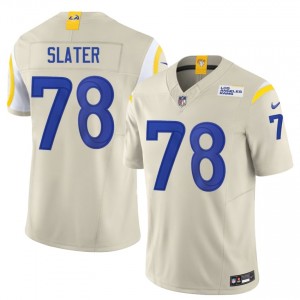 #78 Jackie Slater Los Angeles Rams Men Durable Football Embroidery Jersey - Bone Edition 34590048