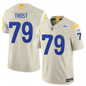 #79 Keagen Trost LAR Men Genuine Football Sewn Jersey - Bone Edition 91739844
