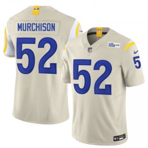 #52 Larrell Murchison Rams Men Genuine Football Stitched Jersey - Bone Edition 63099211