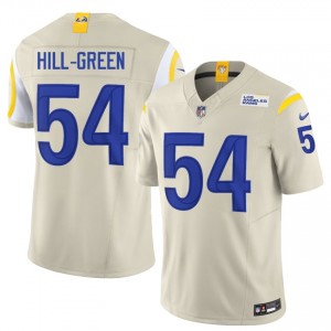 #54 Nikhai Hill-Green LA Rams Men Classic Football Stitch Jersey - Bone Edition 69069060