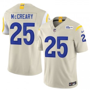 #25 Roger McCreary Los Angeles Rams Men Fresh Football Embroidery Jersey - Bone Edition 43369401