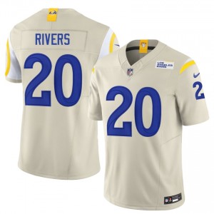 #20 Ronnie Rivers Rams Men Limited Football Stitched Jersey - Bone Edition 74535239