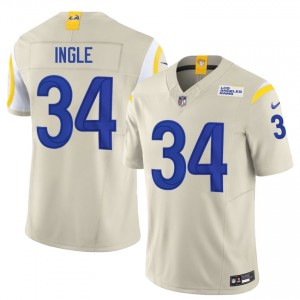 #34 Tanner Ingle Rams Men Gameday Football Stitched Jersey - Bone Edition 79605594