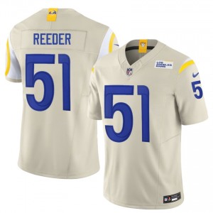 #51 Troy Reeder Los Angeles Rams Men Elite Thread Football Embroidery Jersey - Bone Edition 48359820