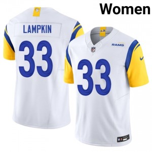 #33 Cam Lampkin LAR Women Iconic Football Sewn Jersey - White Edition 63010178