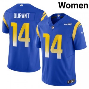 Cobie Durant LAR #14 Women Gameday Football Sewn Jersey - Royal Edition 66340005