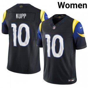 Cooper Kupp LAR #10 Women Fresh Football Sewn Jersey - Midnight Blue Edition 66979077