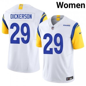 #29 Eric Dickerson LA Rams Women Classic Football Stitch Jersey - White Edition 57239404