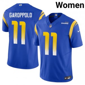 Jimmy Garoppolo Los Angeles Rams #11 Women Durable Football Embroidery Jersey - Royal Edition 94906281