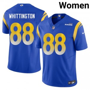 Jordan Whittington Los Angeles Rams #88 Women Fresh Football Embroidery Jersey - Royal Edition 77164067