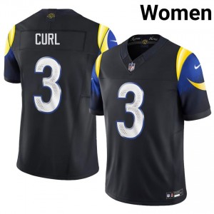 Kam Curl LAR #3 Women NFL Football Sewn Jersey - Midnight Blue Edition 21145665