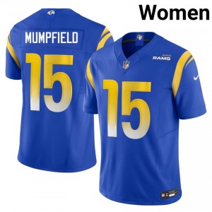 Konata Mumpfield Rams #15 Women Player Football Stitched Jersey - Royal Edition 91343365