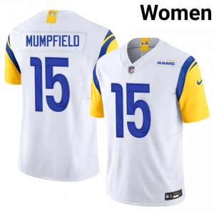 #15 Konata Mumpfield LA Rams Women Iconic Football Stitch Jersey - White Edition 77990171