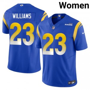 Kyren Williams LA Rams #23 Women Fresh Football Stitch Jersey - Royal Edition 60094705