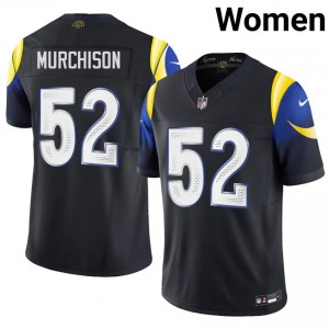 Larrell Murchison Los Angeles Rams #52 Women NFL Football Embroidery Jersey - Midnight Blue Edition 99433069