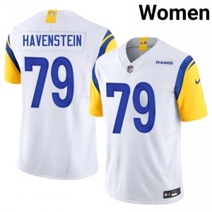 #79 Rob Havenstein Rams Women Exclusive Football Stitched Jersey - White Edition 17066236