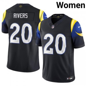 Ronnie Rivers Los Angeles Rams #20 Women Exclusive Football Embroidery Jersey - Midnight Blue Edition 23207694
